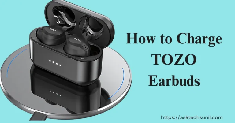 Tozo earbuds charging