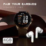 Pairing TWS earbuds with Fire-Boltt Invincible Plus smartwatch for wireless music