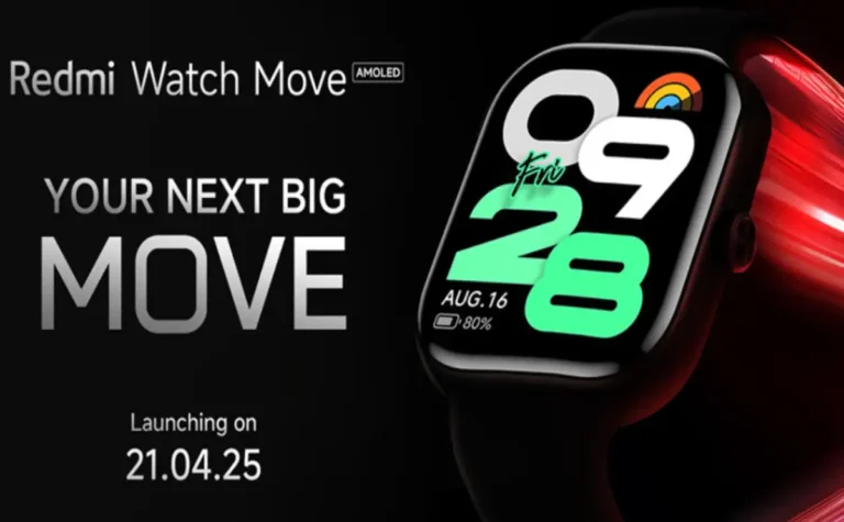 Redmi Watch Move smartwatch with high-brightness AMOLED screen